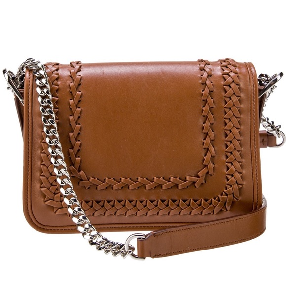 $2,595 Tod's Cognac Leather Mini Double T Tassel Crossbody Bag Fringe Stiched - Picture 2 of 5